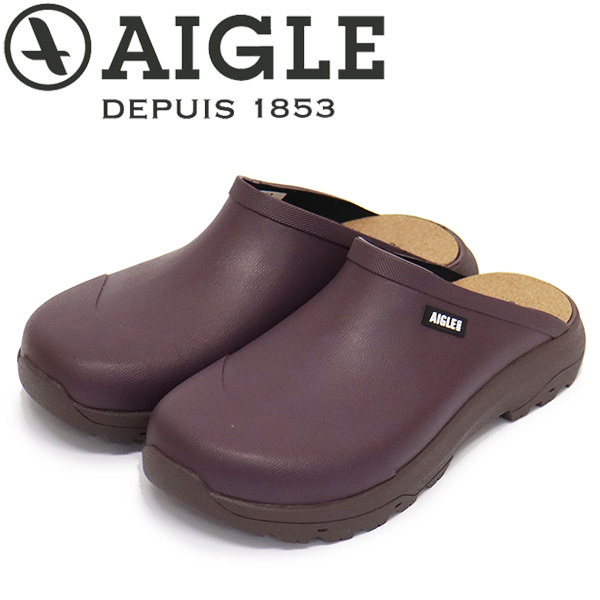 AIGLE (エーグル) ZZFS063 CORLAY ラバー サボ レディース クロッグシューズ 002 WINE AGL059 36-約23.0cm拍卖