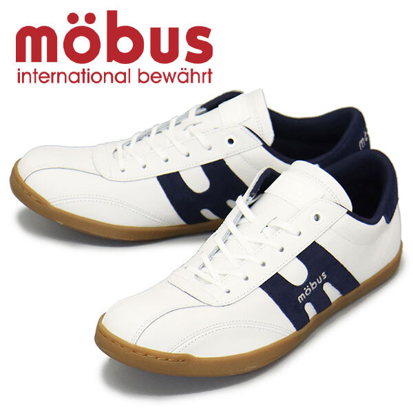 mobus (モーブス) M-2101T-1000 NEW MUNSTER ニューミュンスター レザースニーカー WHT/NAVY MBS001 42拍卖