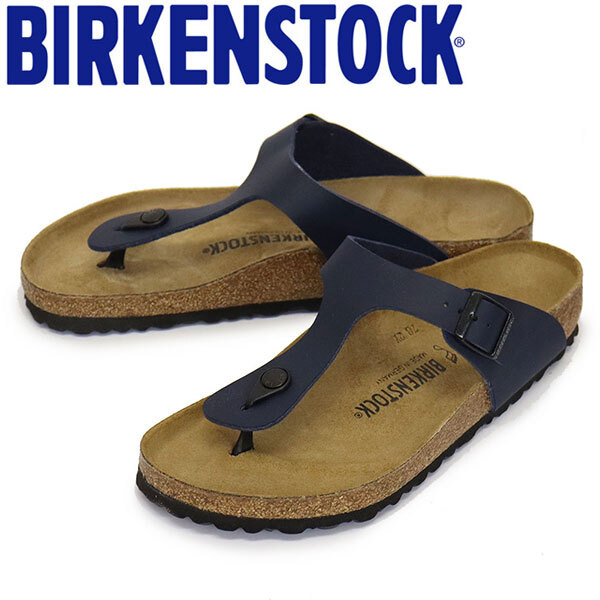 BIRKENSTOCK (ビルケンシュトック) 143621 GIZEH BF ギゼ ビルコフローサンダル BLUE レギュラー幅 BI254 40-約26.0cm拍卖