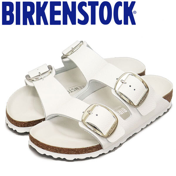 BIRKENSTOCK (ビルケンシュトック) 1016826 ARIZONA BIG BUCKLE アリゾナ ビッグバックル レザーサンダル WHITE ナロー幅 BI239 39-約25.0c拍卖