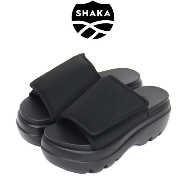 SHAKA (シャカ) WMS SK-309 PUFFY SLIDE CHUNKY パフィスライドチャンキー 厚底 レディースサンダル BLACK SK019 US6-約24.0cm拍卖