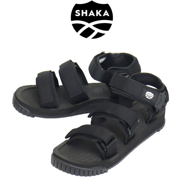 SHAKA (シャカ) SK-104 NEO BUNGY 3ストラップ サンダル BLACK SK005 US8-約26.0cm拍卖