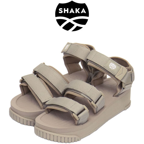 SHAKA (シャカ) WMS SK-105 NEO BUNGY PLATFORM ネオバンジープラットフォーム ストラップ 厚底 レディース スポーツサンダル TAUPE SK012拍卖