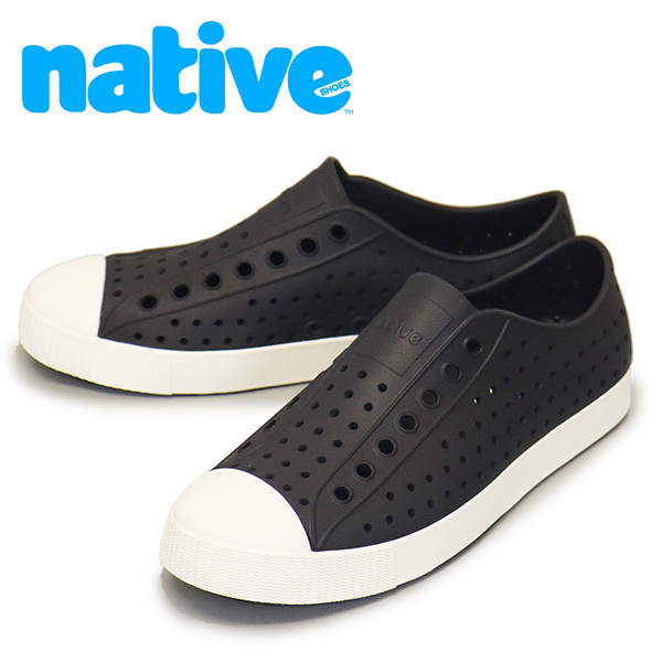 native shoes (ネイティブシューズ) 11100100 JEFFERSON ジェファーソン シューズ 1105 JIFFY BLACK/SHELL WHITE NV001 10-約28.0cm拍卖