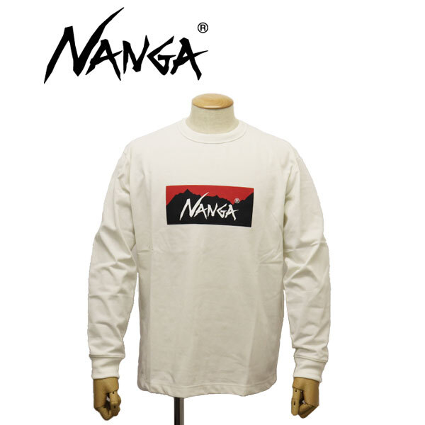 NANGA (ナンガ) NW2311-1G206 ECO HYBRID BOX LOGO L/S TEE エコハイブリッド ボックスロゴ ロングスリーブ Tシャツ WHITE M N004拍卖