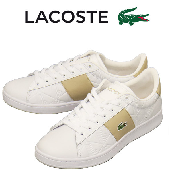 LACOSTE (ラコステ) メンズ SMA0219 CARNABY SET 1252 APAC SMA レザースニーカー 2J8 WHTxLT BRW LC392 UK8-約26.5cm拍卖