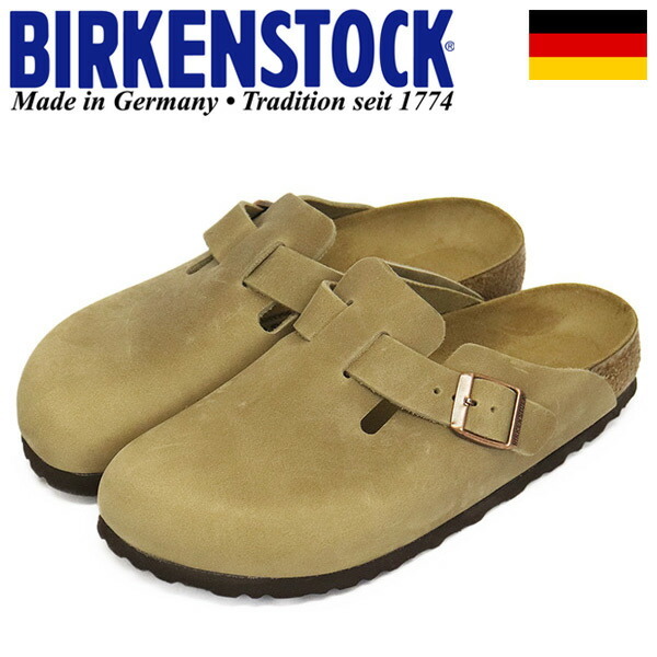 BIRKENSTOCK (ビルケンシュトック) 0960813 BOSTON ボストン レザーサンダル TABACCO BROWN ナロー幅 BI206 38-約24.5cm拍卖