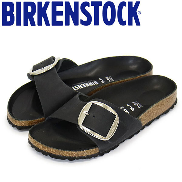 BIRKENSTOCK (ビルケンシュトック) 1006523 MADRID BIG BUCKLE マドリッド ビッグバックル オイルドレザーサンダル BLACK ナロー幅 BI246 3拍卖