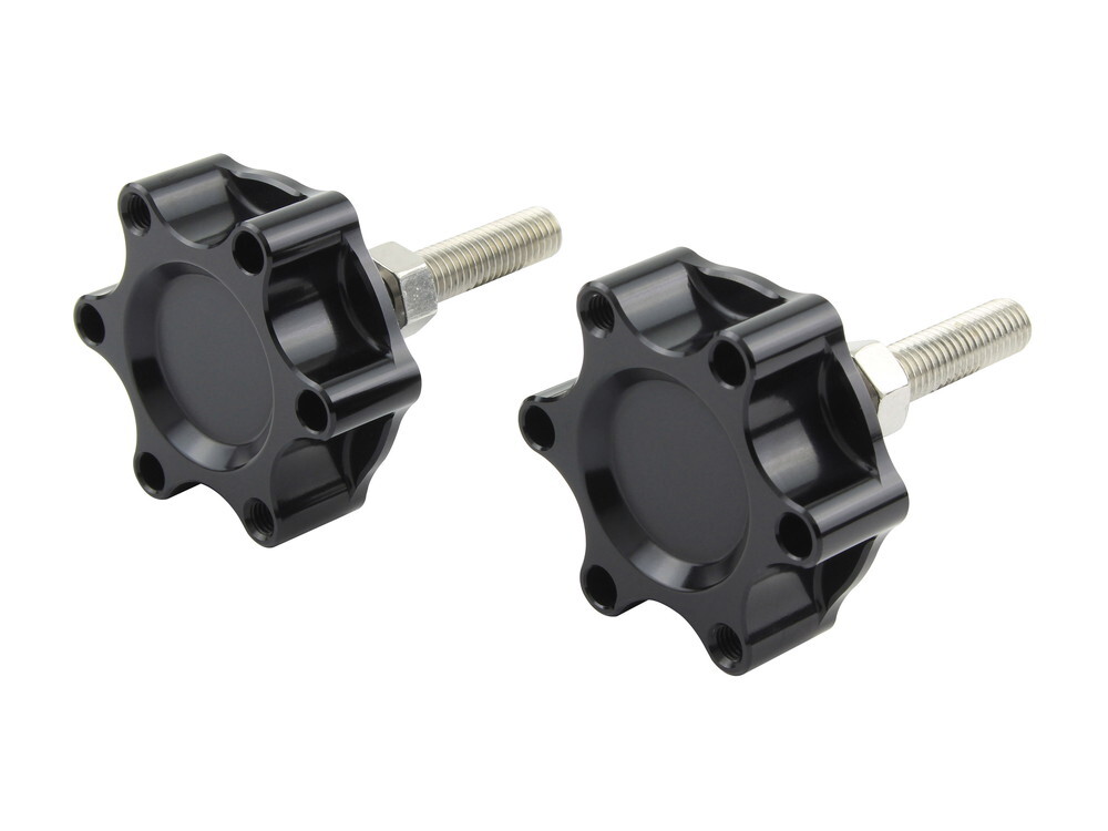 モンキー(6V車/Z50J-1000008~1805977)用ビレットハンドルノブ(ブラック)_シフトアップ拍卖