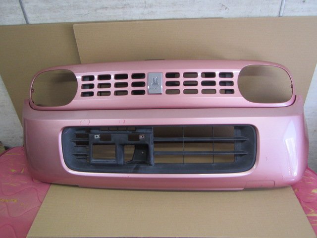 【個人宅配送不可】スズキ アルトラパン HE22S H21年式 ■フロントバンパー ■ZKU/ピンク 中古 ★213182拍卖