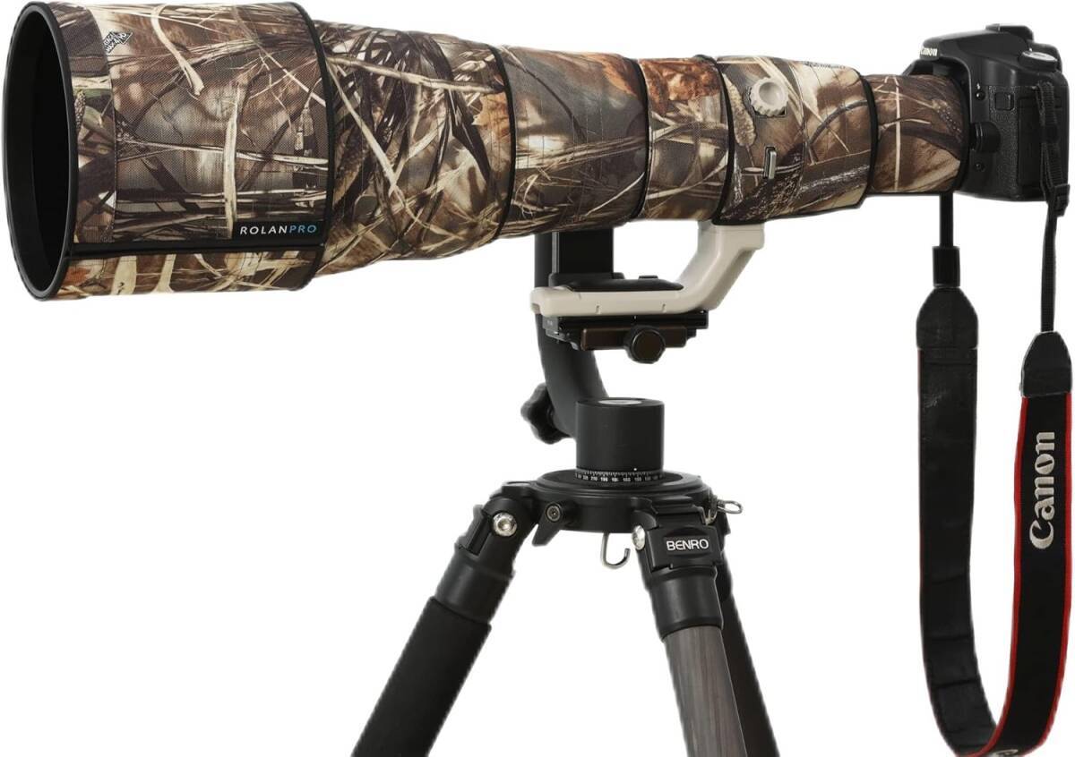 ROLANPRO レンズカバー 適用 Canon EF 800mm F/5.6 L IS USM用 カメラレンズ保護スリーブ ガンケース 防水 #9 枯れ草迷彩拍卖