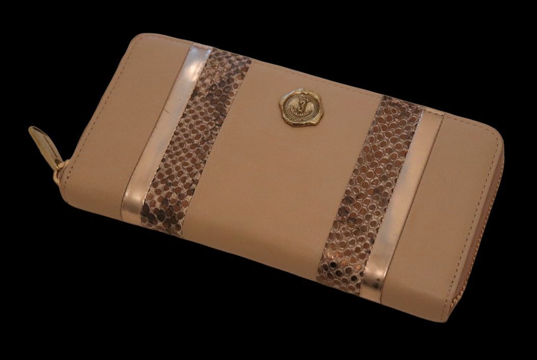 SAN HIDEAKI MIHARA サン ヒデアキミハラ 新品ラウンドジップレザー長財布拍卖