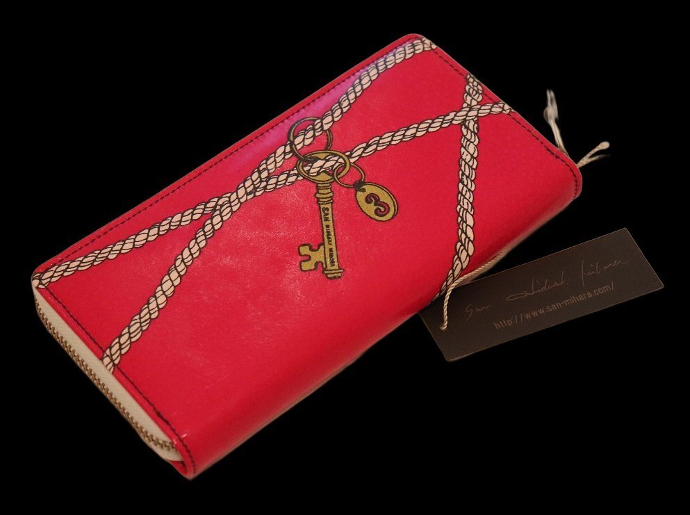 SAN HIDEAKI MIHARA サン ヒデアキミハラ 新品ラウンドジップレザー長財布拍卖