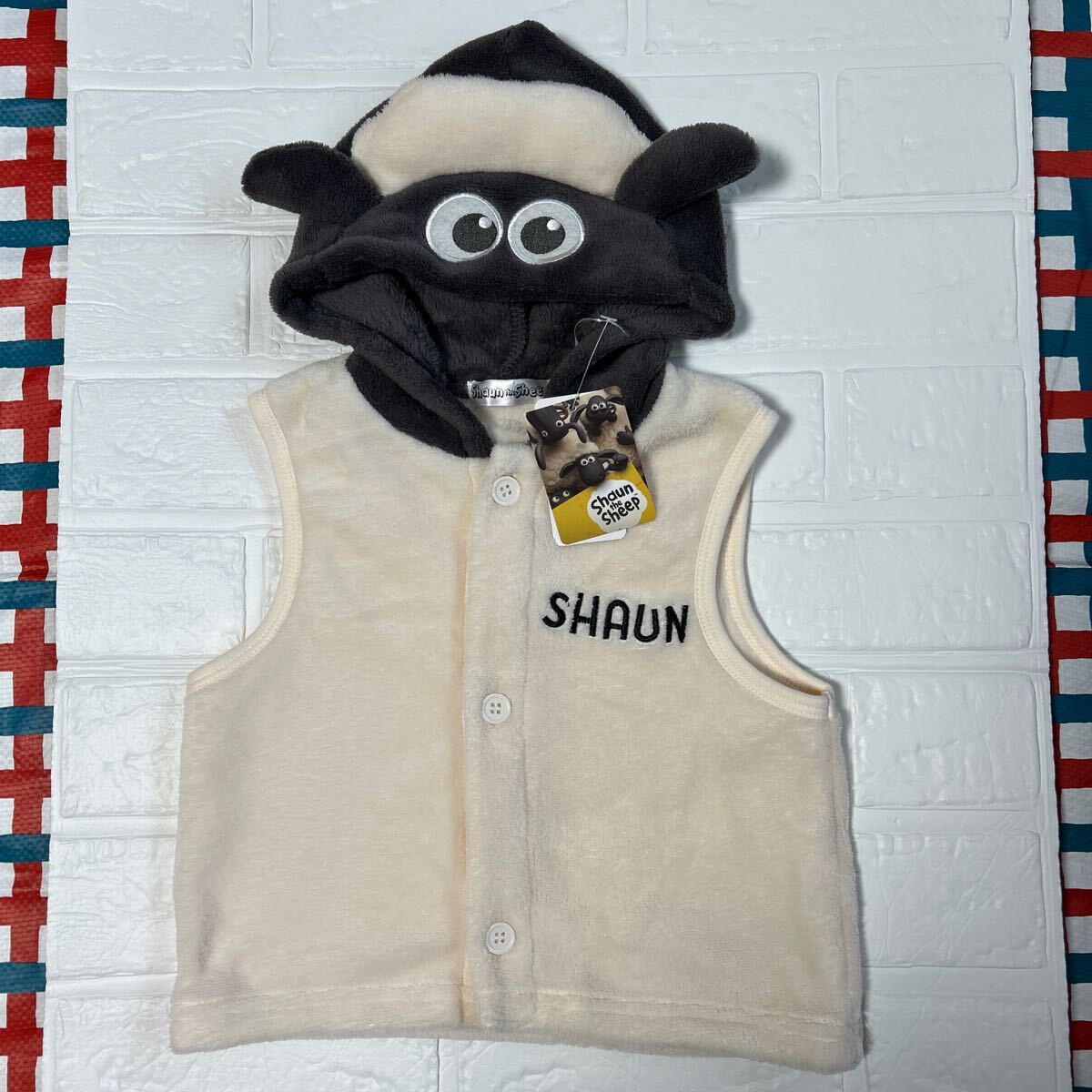 95『ひつじのショーン』フード付きベスト フリース拍卖
