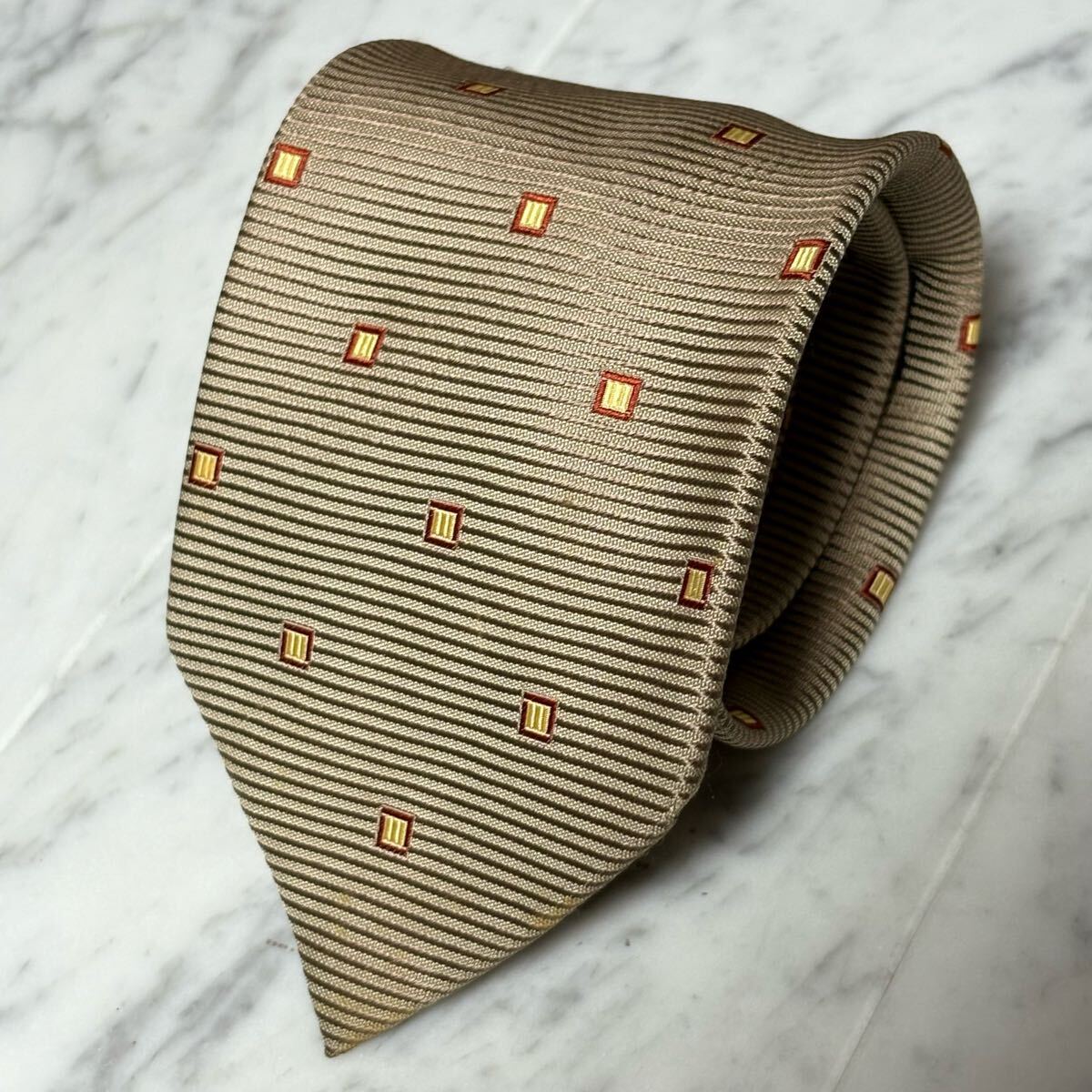 770円~ BURBERRY ネクタイ ベージュ系 ストライプ 小紋 チェック柄 (YW2)拍卖