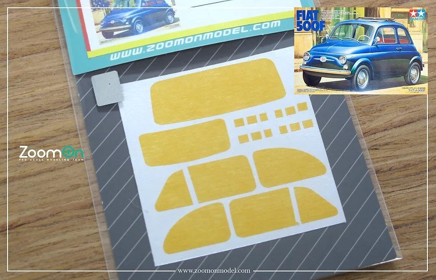 ZoomOn ZD057 1/24 ウインドー・ライト 塗装マスキング- フィアット 500 F拍卖