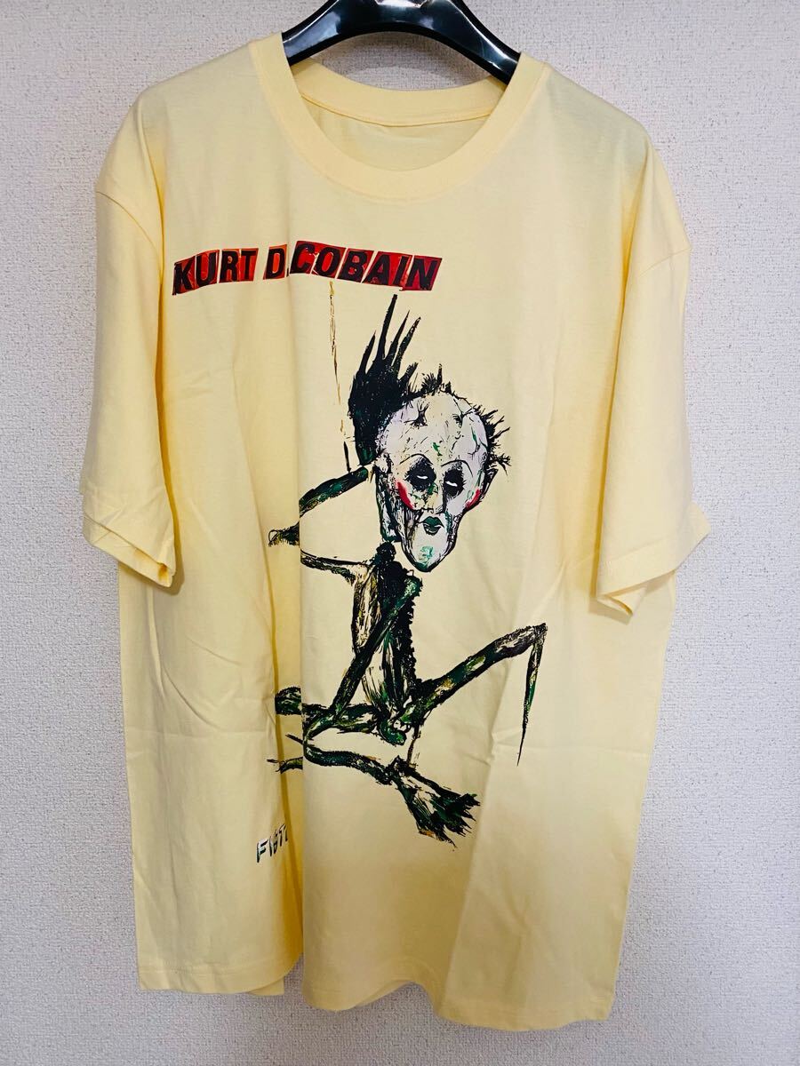 ニルヴァーナ カートコバーンイラストTシャツ XL 新品未使用 バックプリント有り nirvana ニルバーナ拍卖