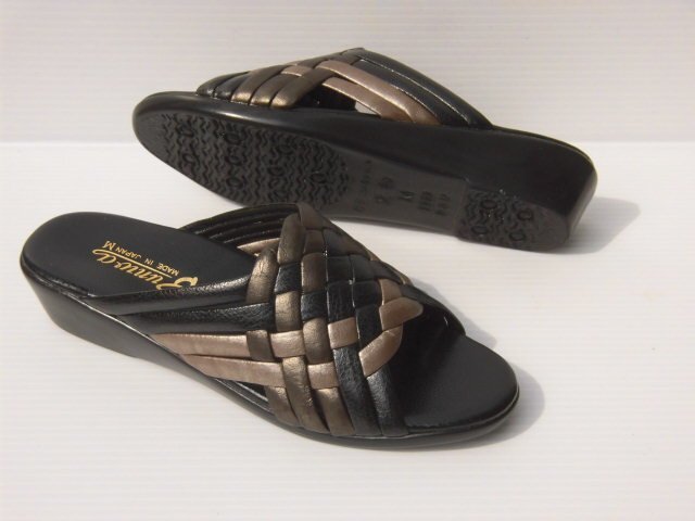 即決 LL 文和 3300 黒 ブンワ Bunwa 日本製 外反母趾 ウレタン底 婦人 レディース 事務所 オフィス モード 履き サンダル つっかけ拍卖