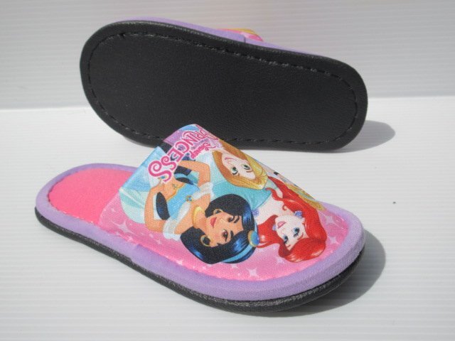 即決 ディズニー プリンセス キャラクター スリッパ 283459 ピンク F(15~19cm) 子供 キッズ チャイルド 室内 部屋 履き ルーム シューズ拍卖