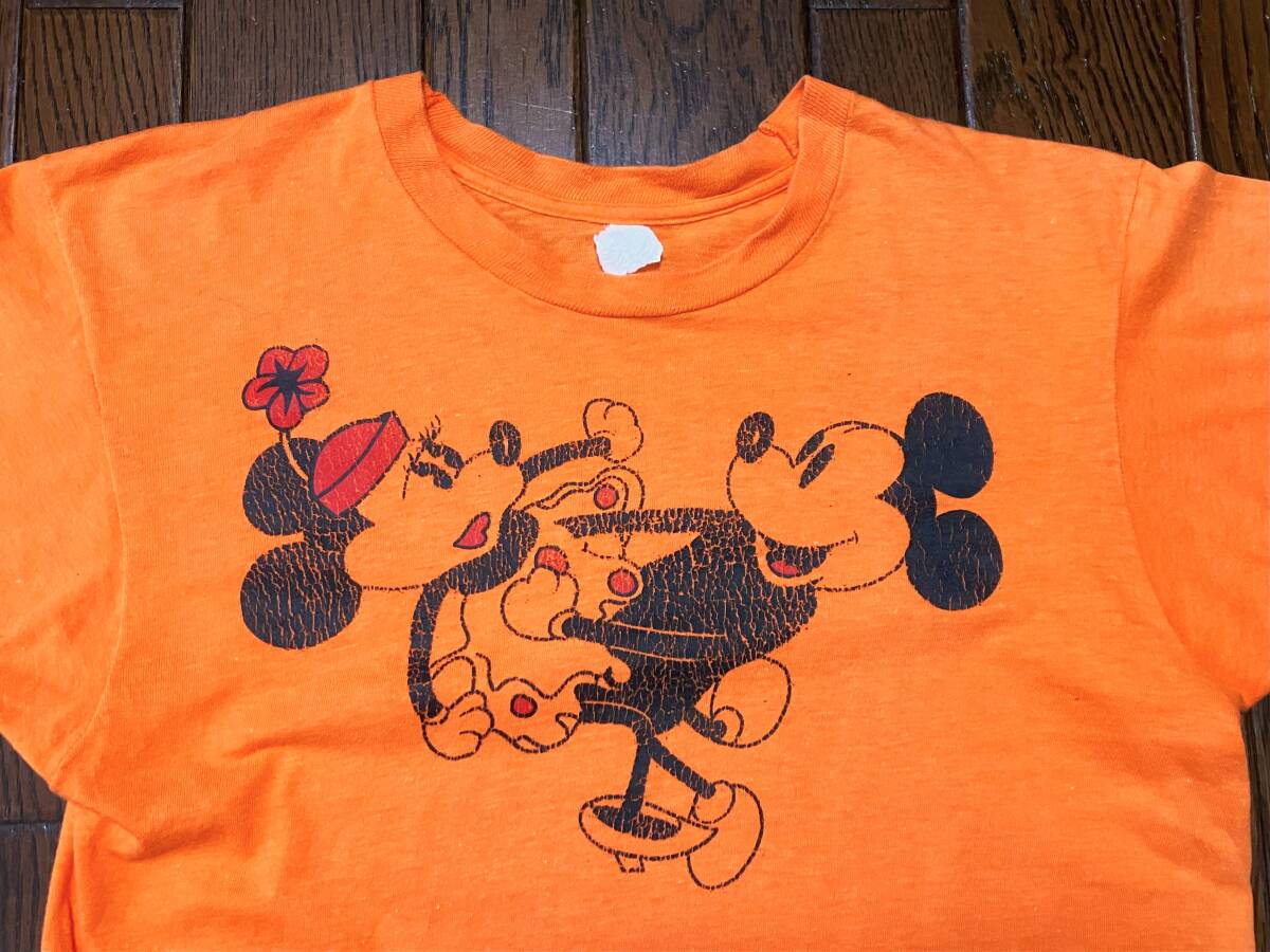 ビンテージ ネズミ ファック Tシャツ オレンジ シングルステッチ パロディ エロ 検索 ミッキー Mickey ミニー Minnie 拍卖