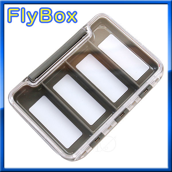 【新品】FLY BOX フライケース フライボックス 薄型透明 コンパートメントタイプ マグネット付き ◆拍卖