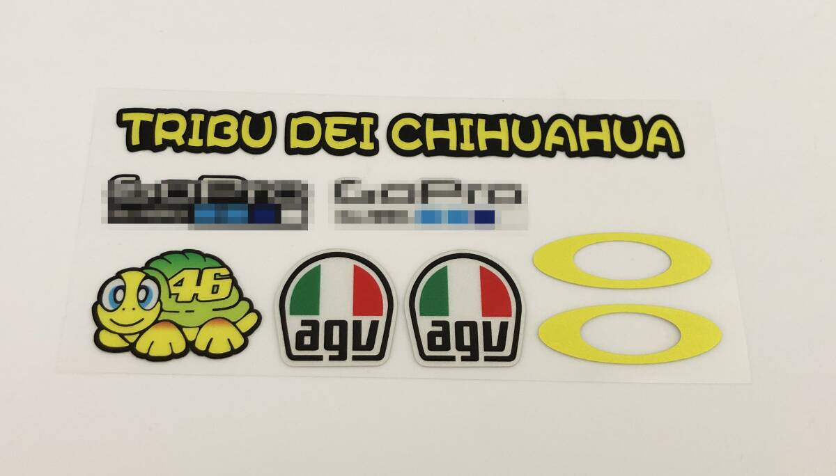 ST-028 MotoGP 46 バレンティーノ ロッシ Valentino Rossi AGV ヘルメット シールド 3M ステッカー 8点セット 反射剤入り拍卖