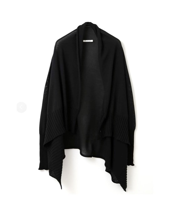 新品 Le Jardin Ouvert コットンニットカーディガン 黒 ルジャルダンウヴェール拍卖