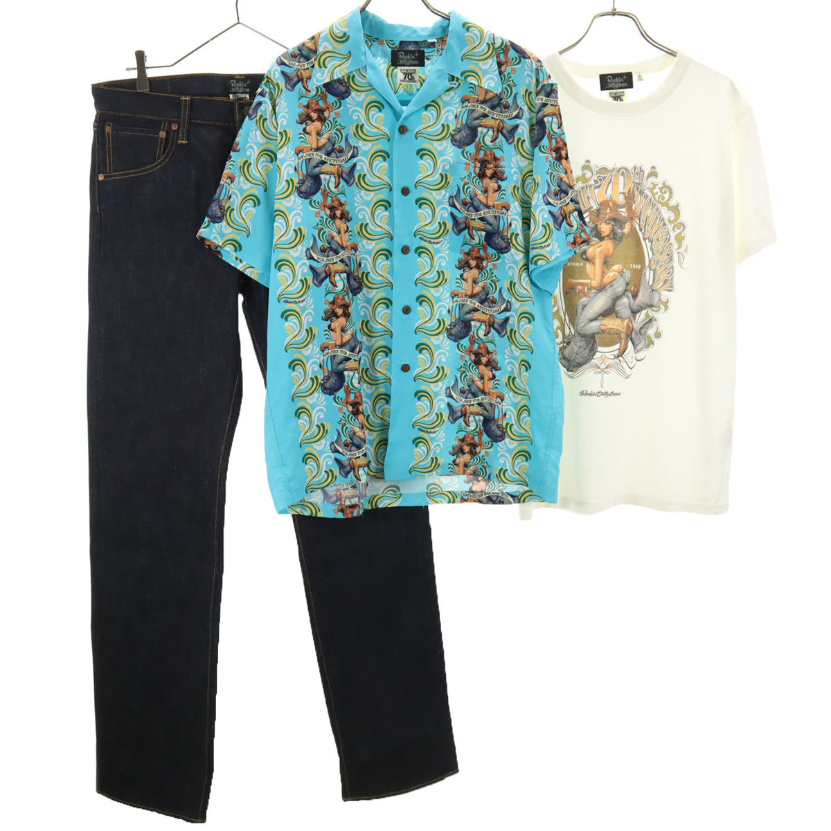 BIG JOHN ビッグジョン 未使用 70周年記念200枚限定 半袖 スペシャルボックス Tシャツ L ホワイト 3点セット 箱付き メンズ拍卖