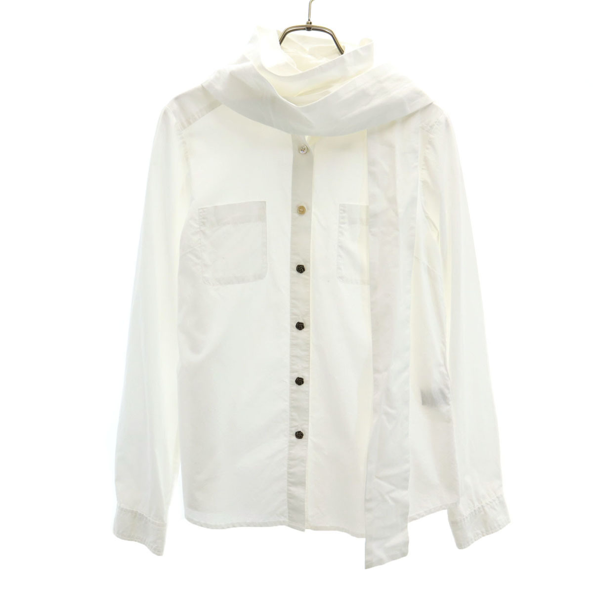 MARC BY MARC JACOBS マークバイマークジェイコブス 長袖 ボウタイ シャツ XS ホワイト レディース拍卖