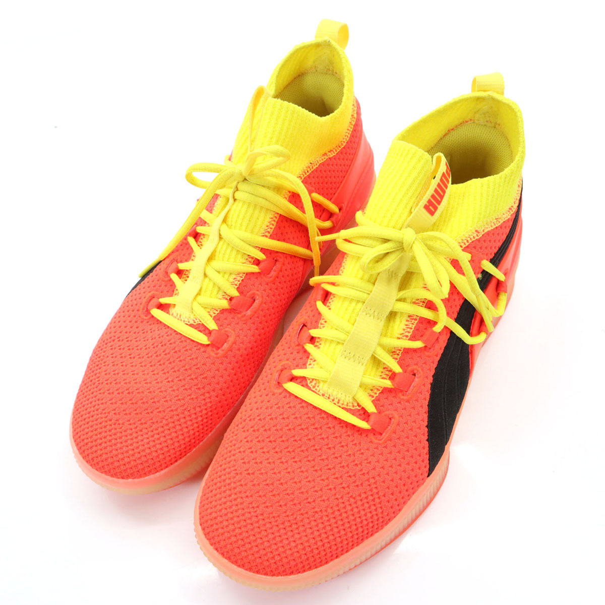 PUMA プーマ クライドコート ハイカット スニーカー US 8 オレンジ系 CLYDE COURT バスケットボール メンズ拍卖