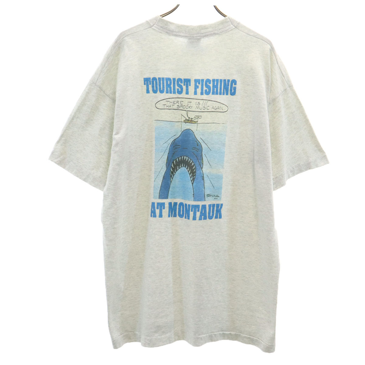 FRUIT OF THE LOOM BEST フルーツオブザルーム ベスト 90s USA製 オールド バック フィッシング プリント 半袖 Tシャツ メンズ拍卖