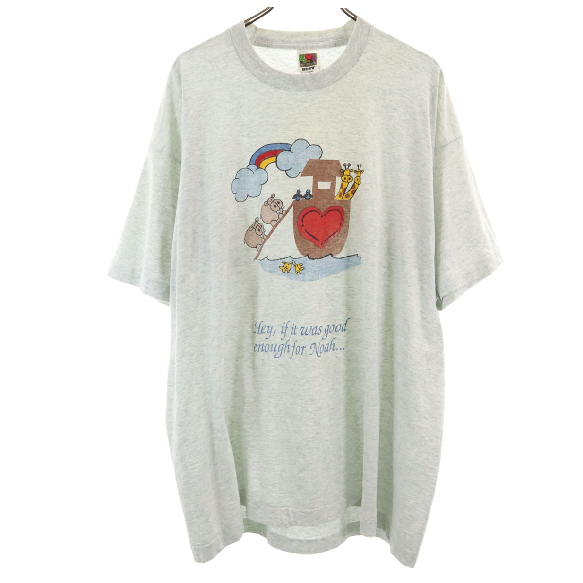 FRUIT OF THE LOOM BEST フルーツオブザルーム ベスト 90s USA製 オールド ノアの箱舟 アニマルプリント 半袖 Tシャツ メンズ拍卖