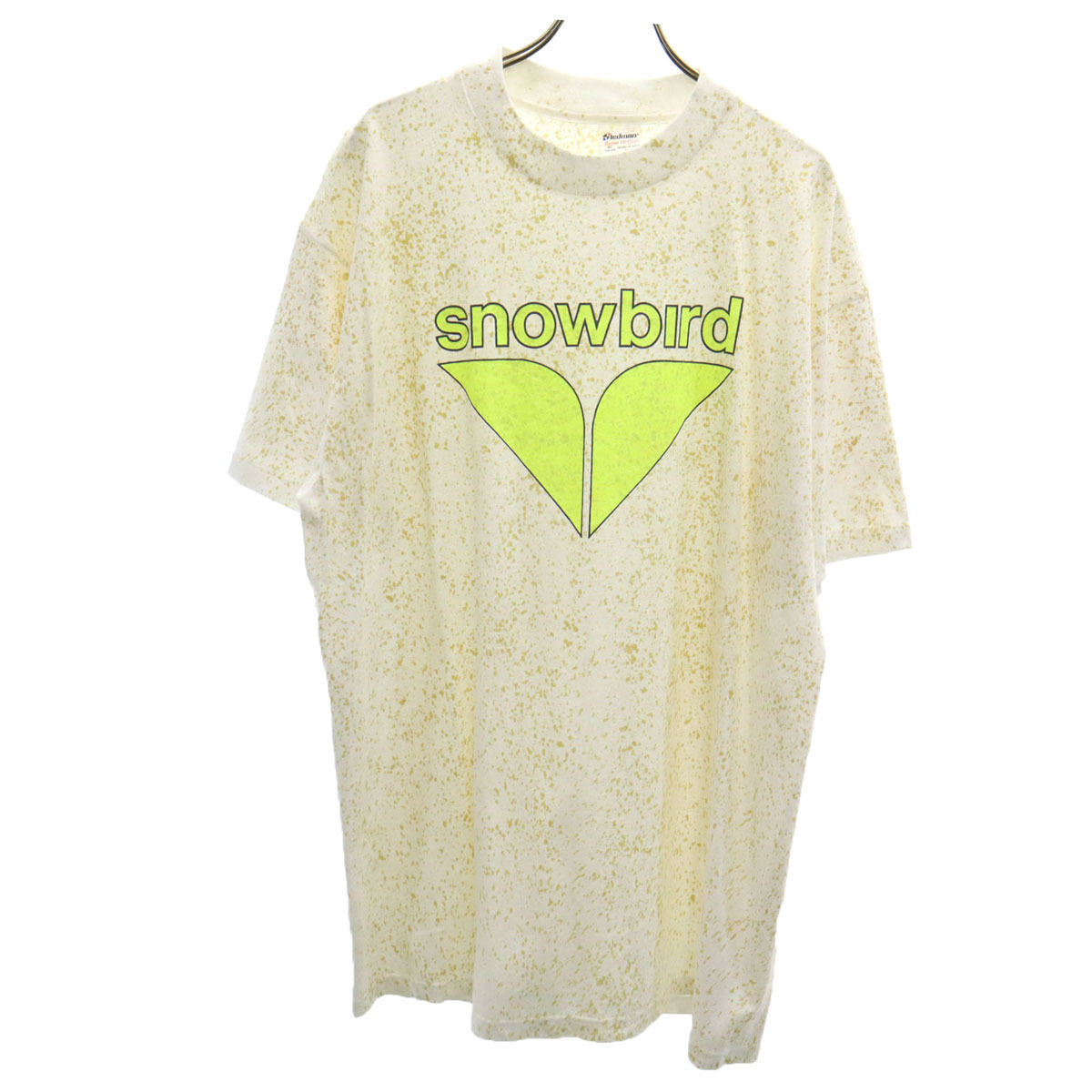 STEDMAN ステッドマン 90s USA製 オールド 総柄 半袖 Tシャツ XL 白系 メンズ拍卖