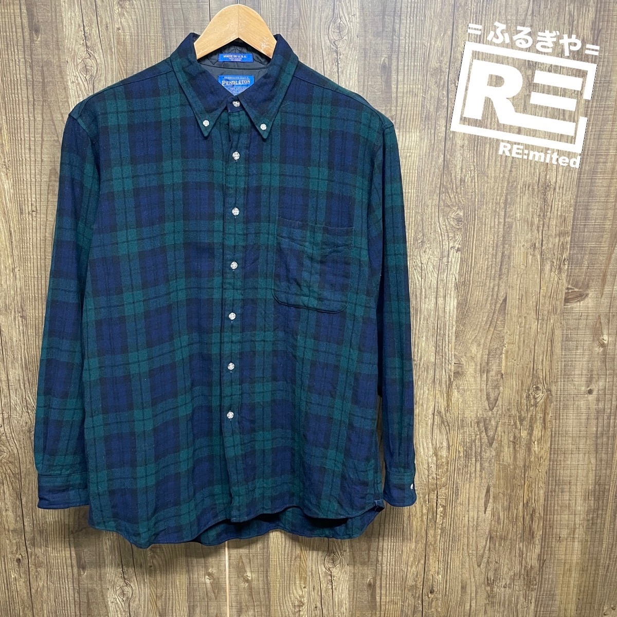 L PENDLETON ペンドルトン ウールチェックシャツ 4451拍卖