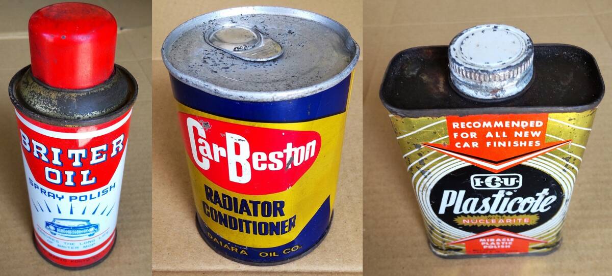 レトロ アンティーク ガレージ雑貨 3缶 自動車整備系拍卖