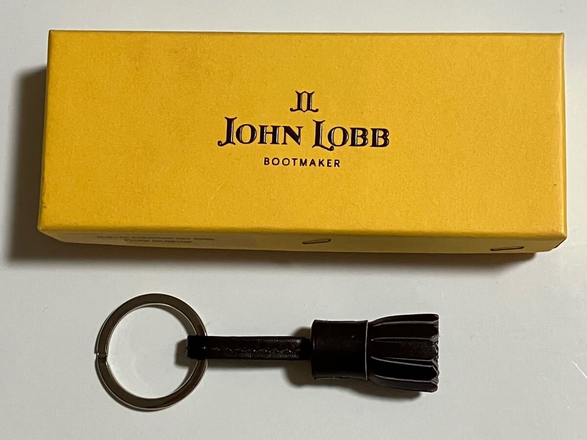 超美品 JOHN LOBB レザー タッセル チャーム キーリング キーホルダー ジョンロブ BOOTMAKER フリンジ ④拍卖