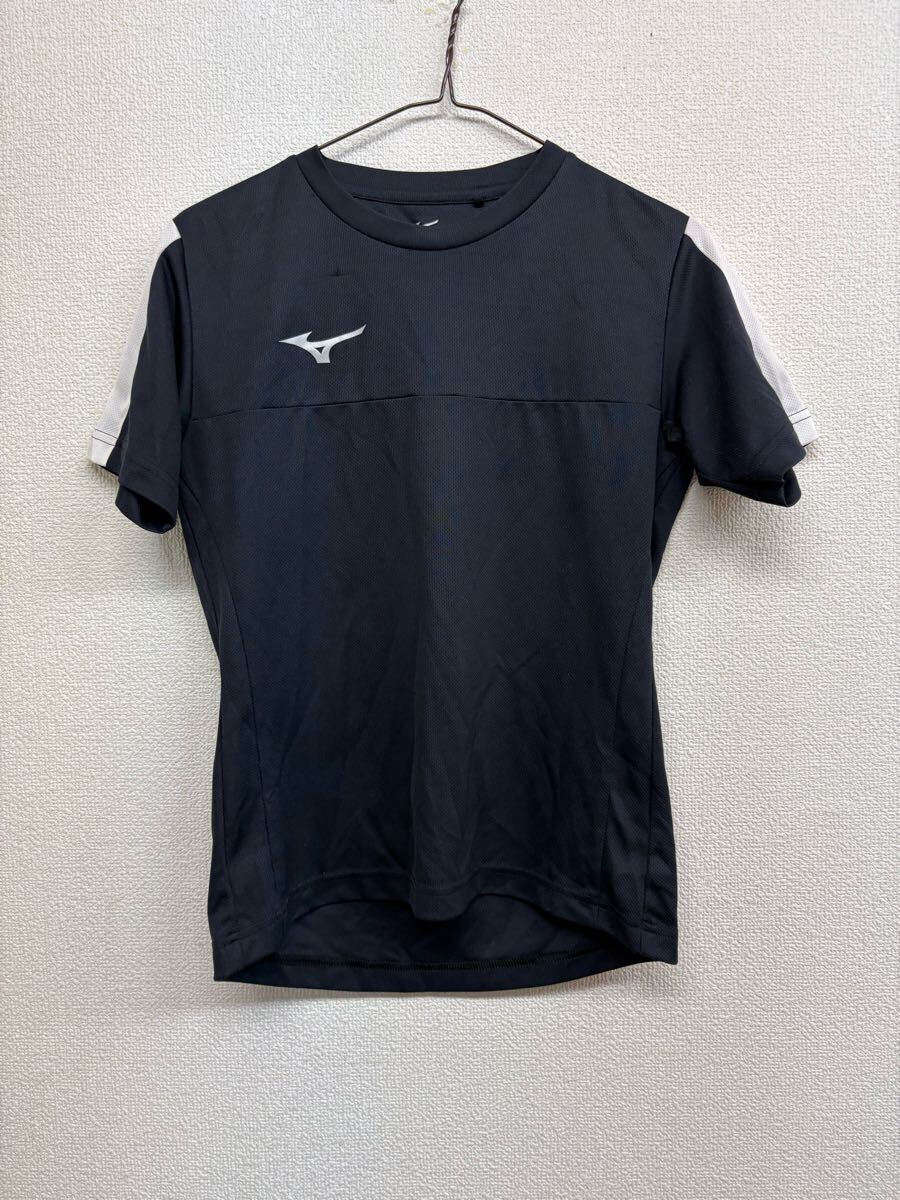 FY113 mizuno ミズノ 半袖Tシャツ スポーツウェア ブラック ワンポイント ジュニア150拍卖