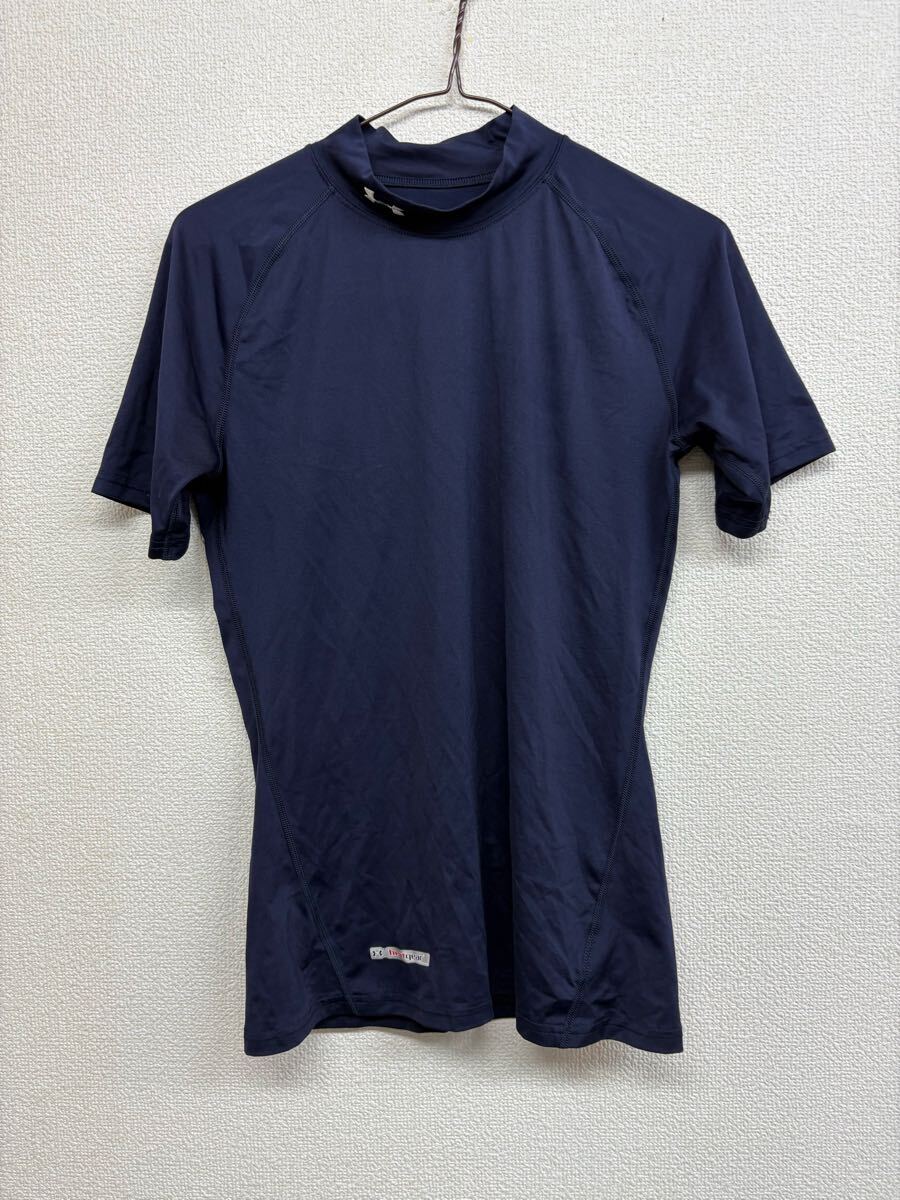 FY117 アンダーアーマー インナー アンダーシャツ ネイビー 半袖 メンズM相当拍卖