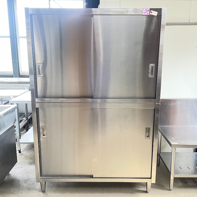 北海道・九州・沖縄・離島等追加送料有【中古】 業務用 ステンレス 食器戸棚 幅1200×奥行600×高1800mm (No.9836) 厨房機器拍卖