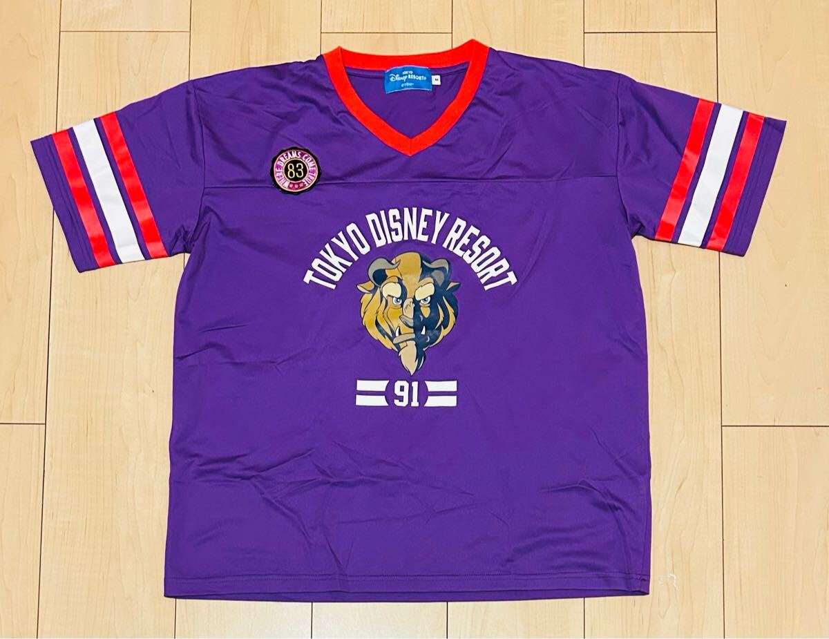 ややシワあり 美女と野獣 ユニフォーム Tシャツ サイズM 着丈62 身幅54 ディズニー拍卖