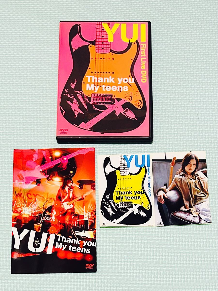 ケース比較的美品です ディスク良好 ステッカー次 YUI DVD Thank you My teens 再生未確認拍卖