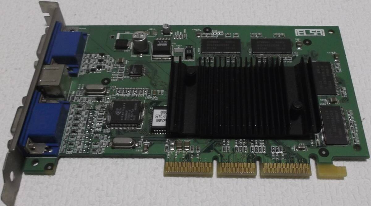 中古品 ELSA GLADIAC 511 TWIN 32MB AGPバス グラフィックスボード 現状品拍卖