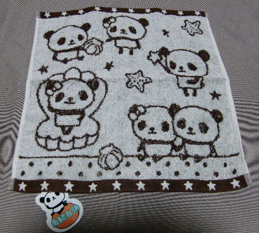 ■南紀白浜 パンダ ジャガードウォッシュタオル ハンドタオル タオルハンカチ■拍卖