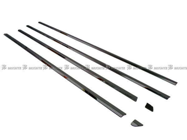 オデッセイ RB1 RB2 後期 超鏡面 ステンレス ブラック メッキ ウィンドウ モール 6PC ウェザーストリップ カバー オデッセー WIN-BLA-040拍卖