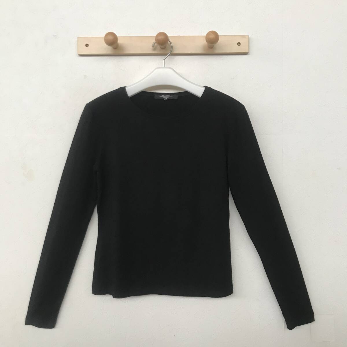 Max Mara WEEKEND LINE マックスマーラ レディース レーヨンストレッチカットソー ブラック 美品 size S/L BEE1303拍卖