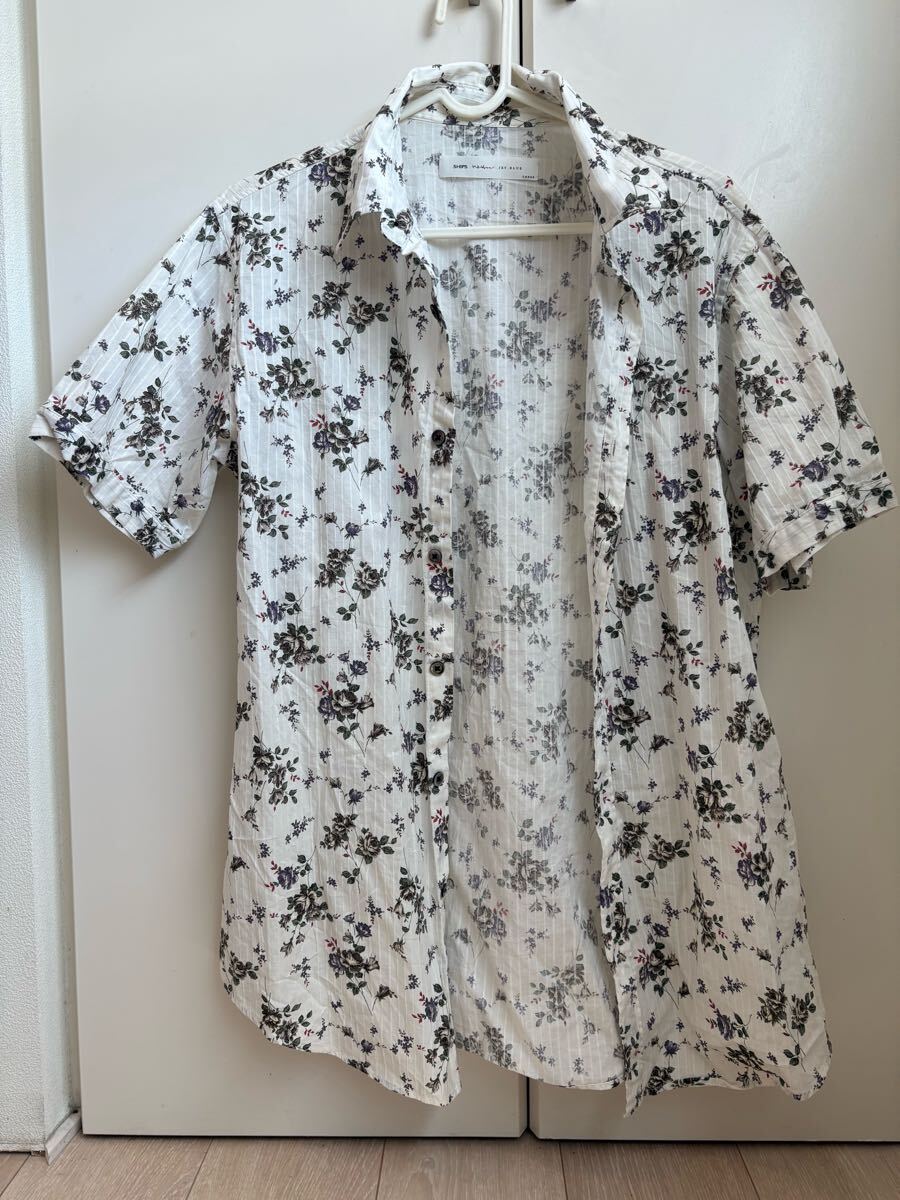 ships jet blue 半袖シャツ 花柄 LARGE メンズ拍卖