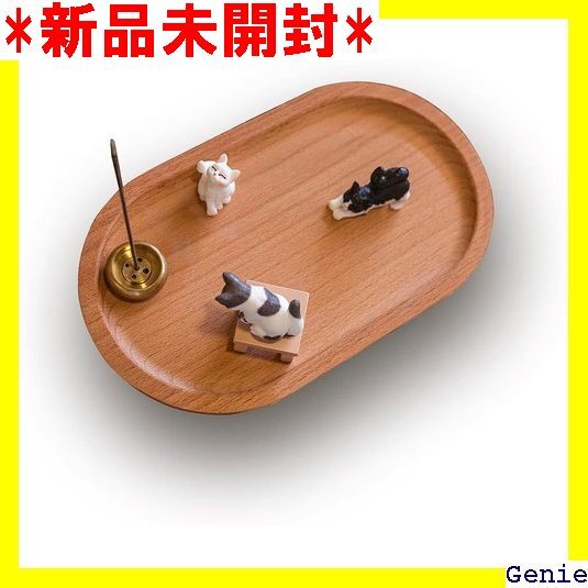 Bombinate お香立て 線香立て 猫 木製のお皿 プレート かわいい 和風 ブナ ウッド 30拍卖