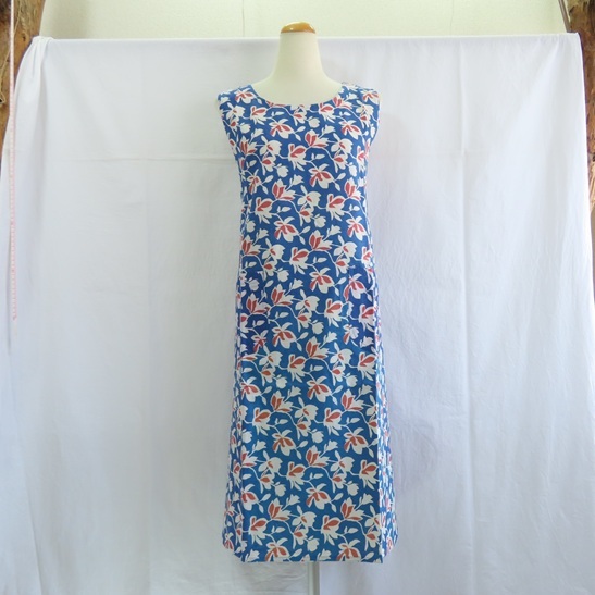 〓 新品 〓 エプロン ワンピース 〓 エスニック アジアン インド綿 ドレス 家事 料理 掃除 ガーデニング おしゃれ 〓A078拍卖