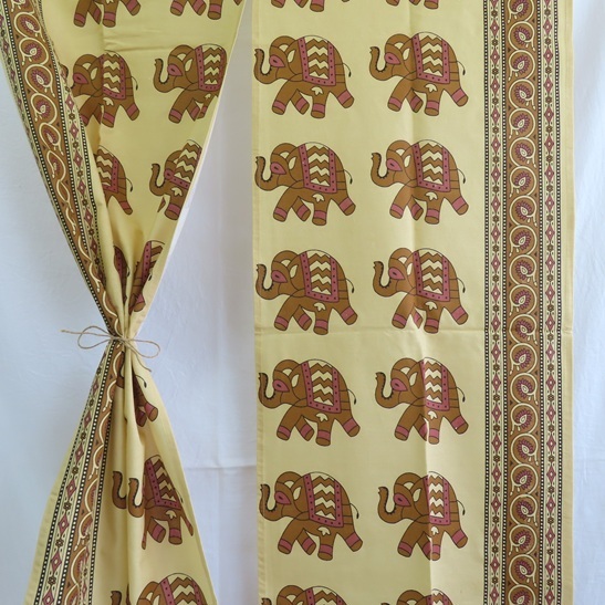 〓 新品 〓 のれん 〓 ゾウ 象 エスニック アジアン 暖簾 おしゃれ 〓A404拍卖