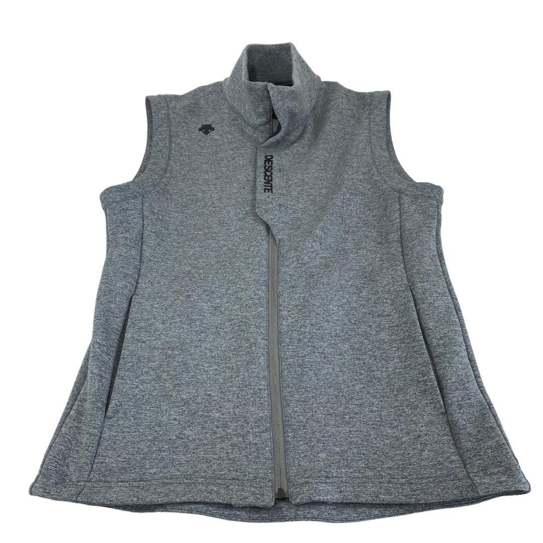 ym79 DESCENTE メッシュジャージーベスト ゴルフベスト L拍卖